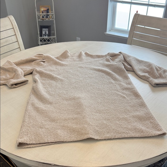 blue pepper Sweaters - Women's Cream Mock T-neck Sweater